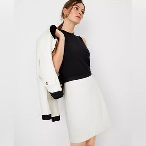 Tweed Framed A-Line Skirt